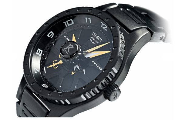 Visser Watches Black Diamond horloge